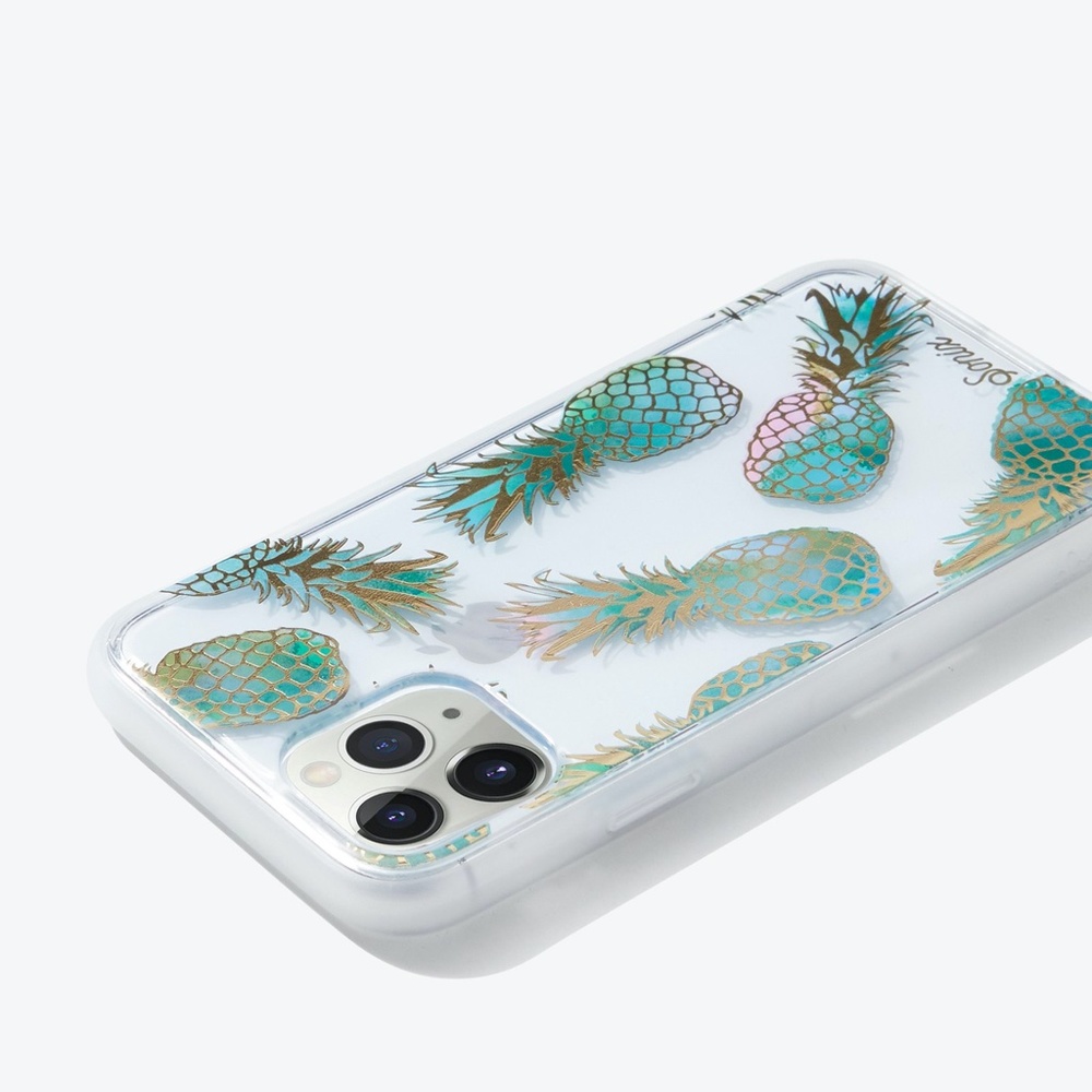 Protective Clear Case for iPhone Teal Pineapples - Picture 3 of 4